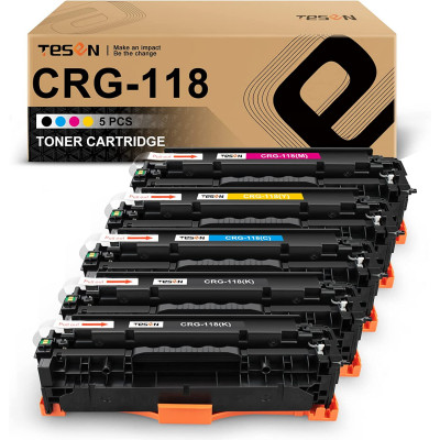 CRG118 TESEN Compatible Toner Cartridge Replacement for Canon 118 CRG118 5 Packs